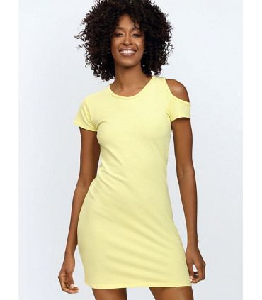 Robe de jour jaune model 179268 DKaren